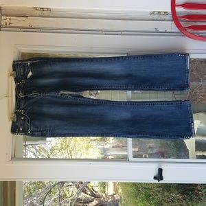 Women's COWGIRL TUFF JEANS, Size 34/33.  Cool accents!